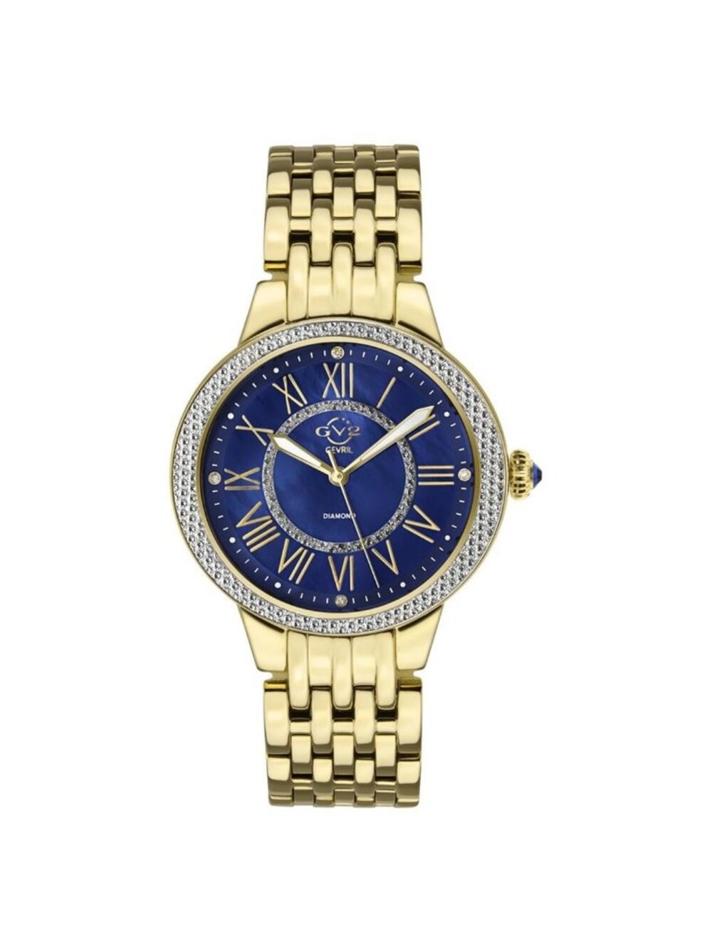 NWT Gv2 By Gevril Astor II Mother of Pearl Dial Ladies Watch